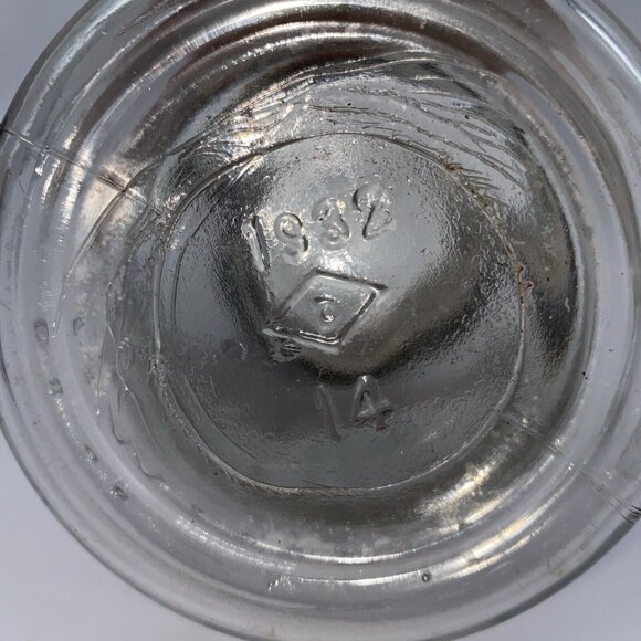 Vintage 1932 Crown Quart Mason Canning Preserving Pickling Glass Jar 7” Canada - Picture 5 of 10